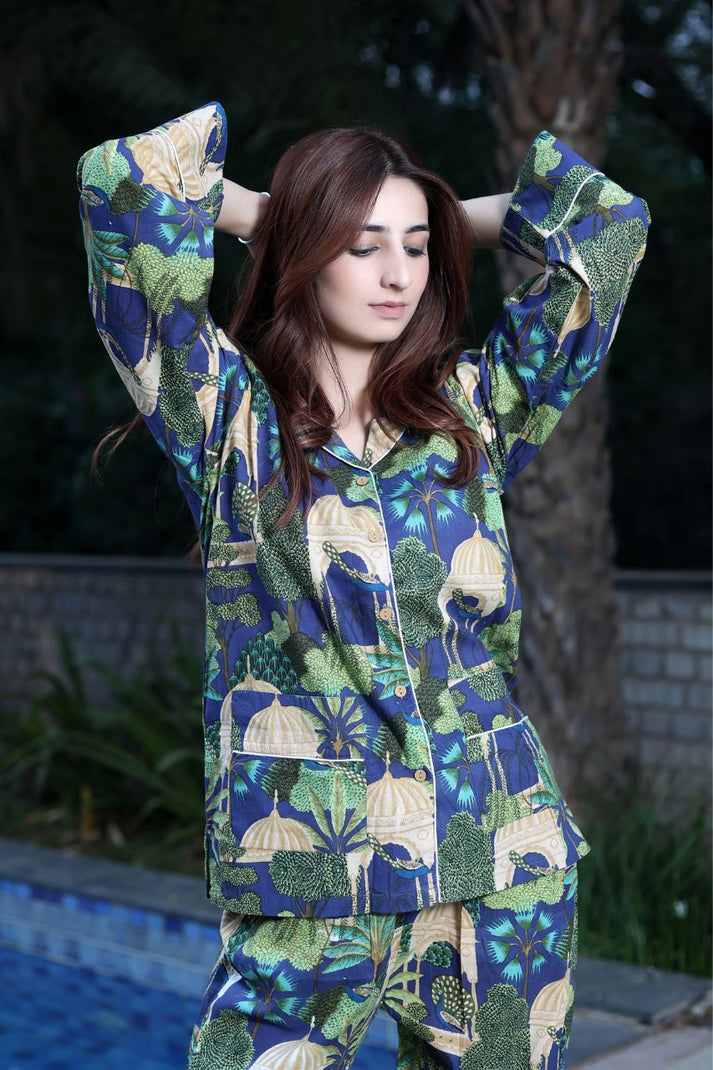 New Pure Cotton Pajama Set - Soft Indian Cotton Nightwear | Bridesmaid PJ's & Night Suit Gift