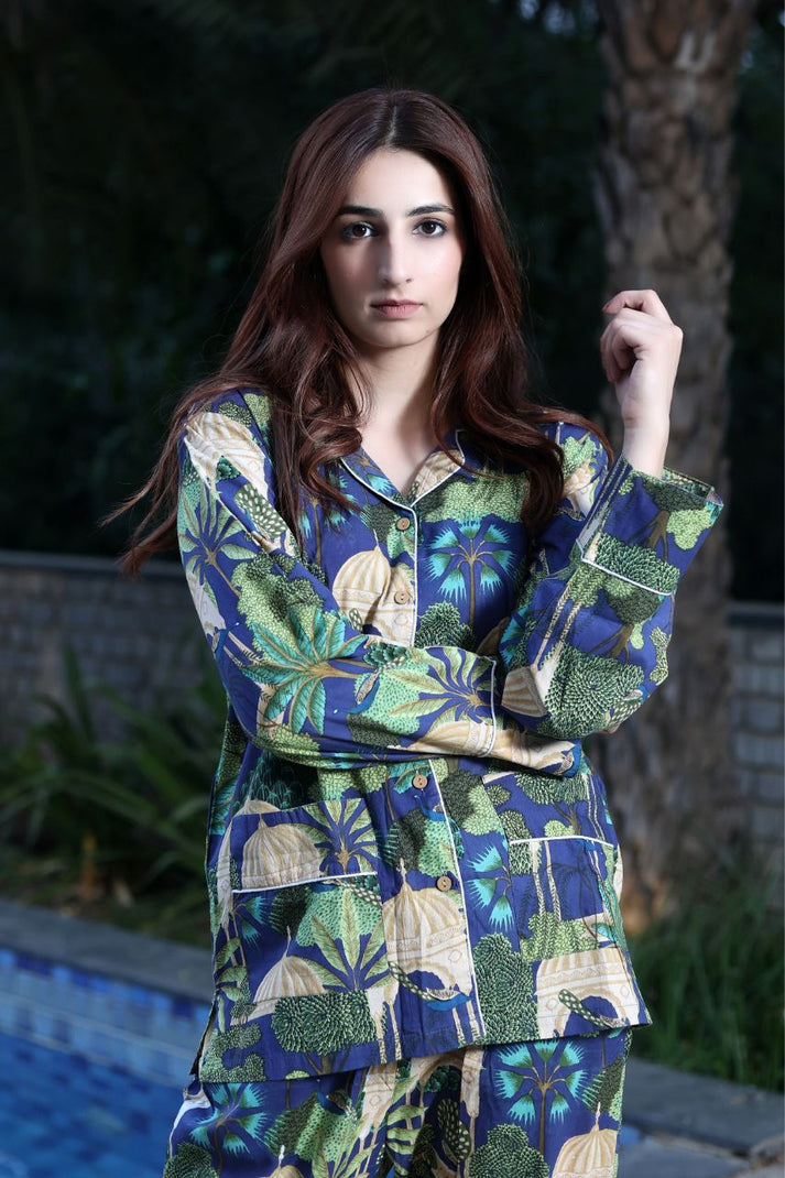 New Pure Cotton Pajama Set - Soft Indian Cotton Nightwear | Bridesmaid PJ's & Night Suit Gift