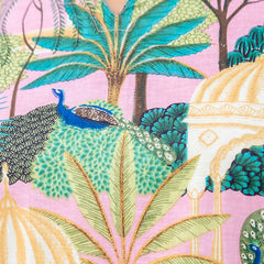 Women's Cotton Co-ord Set - Casual Summer Two-Piece Lounge Tracksuit in Pink with Botanical Print