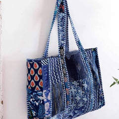 Make-up Bag Floral Patchwork Printed Pure Cotton Quilted Bag Patchwork Women Bag Indian Quilted Cotton Bag Shoulder Bag Market Shopping Bags