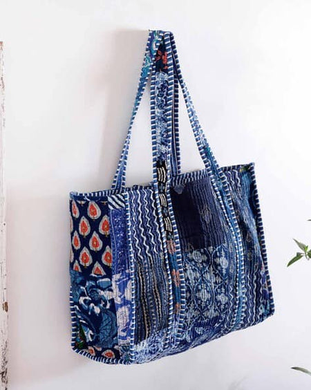 Make-up Bag Floral Patchwork Printed Pure Cotton Quilted Bag Patchwork Women Bag Indian Quilted Cotton Bag Shoulder Bag Market Shopping Bags