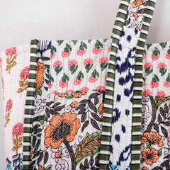Large Tote Bag Multicolor Patch Work Bag Block Printed Bag Indian Quilted Bags Grocery Bag Women Bag Ethnic Shoulder Bag Cotton Shopping Bag
