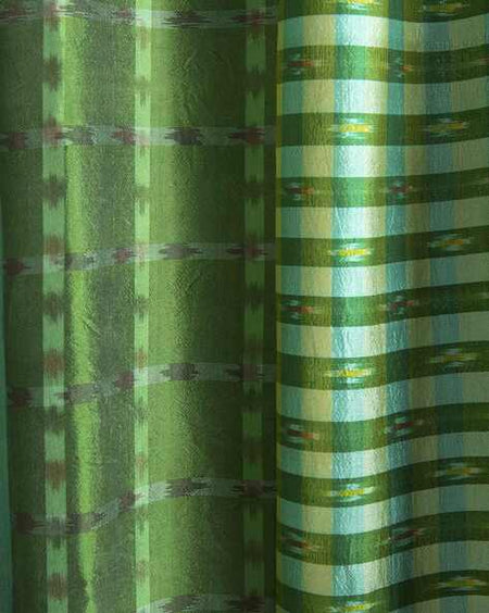 Indian Handmade Silk Saree Fabric Curtain Decorative Boho Hippie Curtain, Room Decor Patchwork Curtain, Window Decor Curtain