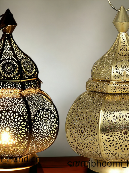 The Decor Affair Moroccan Vintage Lantern Lights Lamp Ziva 30cm Silver Large | Oriental Garden Outdoor Hanging Lanterns for Candles as Decorations | Arabian Indoor Candle Tea Light Holders as Indian P - 6