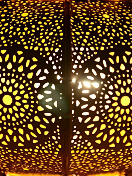 The Decor Affair Moroccan Vintage Lantern Lights Lamp Ziva 30cm Silver Large | Oriental Garden Outdoor Hanging Lanterns for Candles as Decorations | Arabian Indoor Candle Tea Light Holders as Indian P - 5