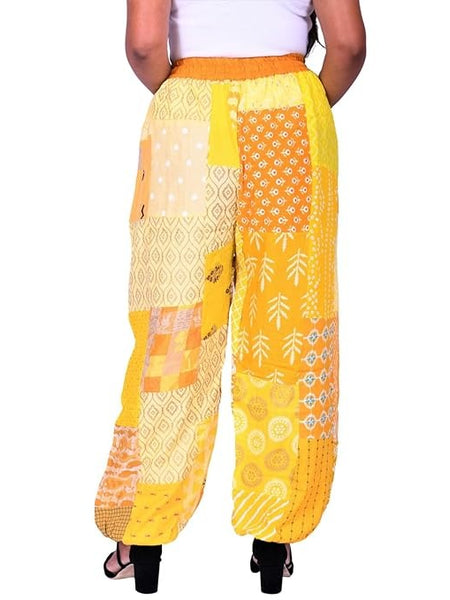 Handmade Patch Work Harem Pant. Boho Hippie Harem Trouser Pant, Bohemian Yoga Pant, Unisex Size Harem Pant, One Size Trouser pant - 6