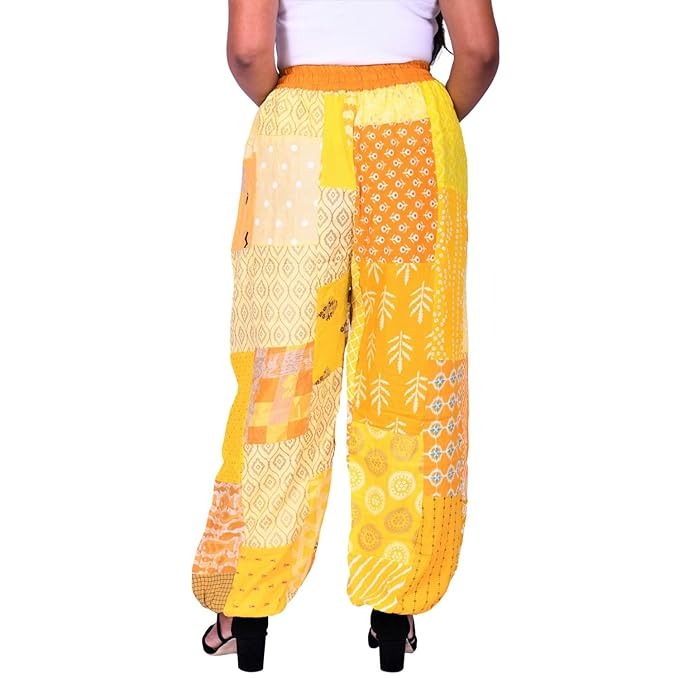 Handmade Patch Work Harem Pant. Boho Hippie Harem Trouser Pant, Bohemian Yoga Pant, Unisex Size Harem Pant, One Size Trouser pant - 6