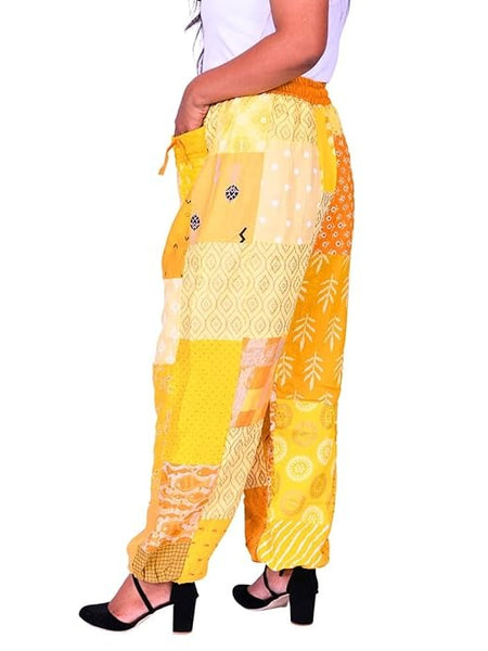 Handmade Patch Work Harem Pant. Boho Hippie Harem Trouser Pant, Bohemian Yoga Pant, Unisex Size Harem Pant, One Size Trouser pant - 6