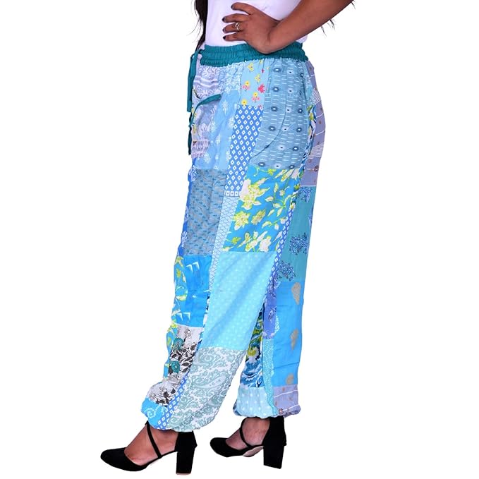 Handmade Patch Work Harem Pant. Boho Hippie Harem Trouser Pant, Bohemian Yoga Pant, Unisex Size Harem Pant, One Size Trouser pant