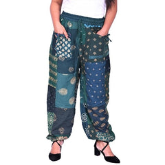 Handmade Patch Work Harem Pant. Boho Hippie Harem Trouser Pant, Bohemian Yoga Pant, Unisex Size Harem Pant, One Size Trouser pant - 3