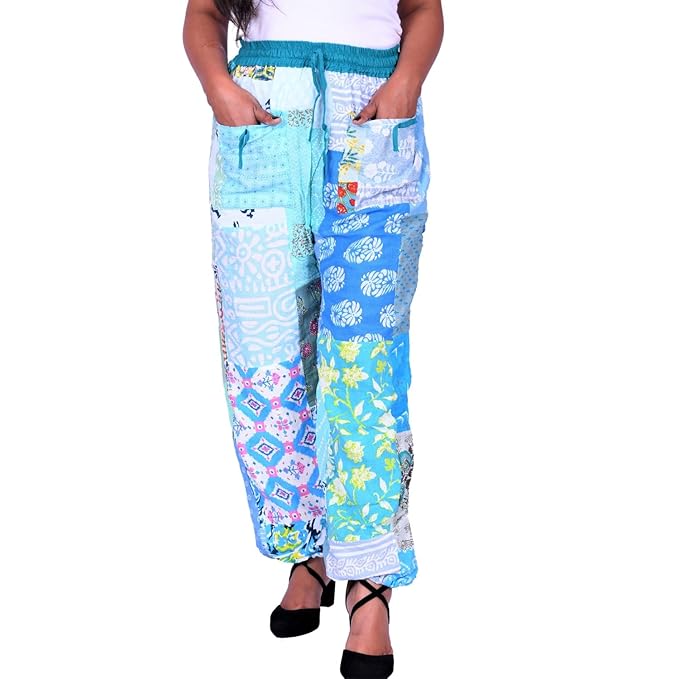 Handmade Patch Work Harem Pant. Boho Hippie Harem Trouser Pant, Bohemian Yoga Pant, Unisex Size Harem Pant, One Size Trouser pant