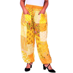 Handmade Patch Work Harem Pant. Boho Hippie Harem Trouser Pant, Bohemian Yoga Pant, Unisex Size Harem Pant, One Size Trouser pant - 6