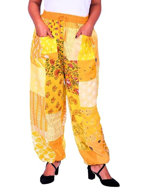 Handmade Patch Work Harem Pant. Boho Hippie Harem Trouser Pant, Bohemian Yoga Pant, Unisex Size Harem Pant, One Size Trouser pant - 6