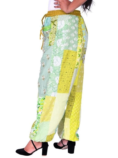 Handmade Patch Work Harem Pant. Boho Hippie Harem Trouser Pant, Bohemian Yoga Pant, Unisex Size Harem Pant, One Size Trouser pant - 7