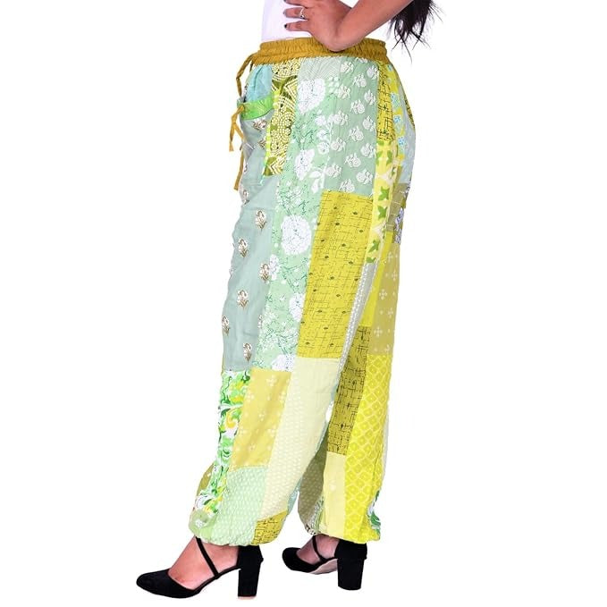 Handmade Patch Work Harem Pant. Boho Hippie Harem Trouser Pant, Bohemian Yoga Pant, Unisex Size Harem Pant, One Size Trouser pant - 7