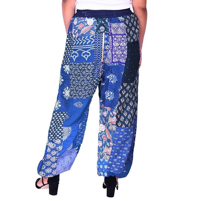 Handmade Patch Work Harem Pant. Boho Hippie Harem Trouser Pant, Bohemian Yoga Pant, Unisex Size Harem Pant, One Size Trouser pant - 5