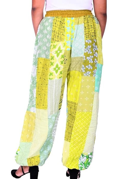 Handmade Patch Work Harem Pant. Boho Hippie Harem Trouser Pant, Bohemian Yoga Pant, Unisex Size Harem Pant, One Size Trouser pant - 7