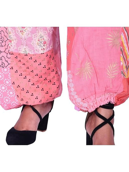 Handmade Patch Work Harem Pant. Boho Hippie Harem Trouser Pant, Bohemian Yoga Pant, Unisex Size Harem Pant, One Size Trouser pant - 1