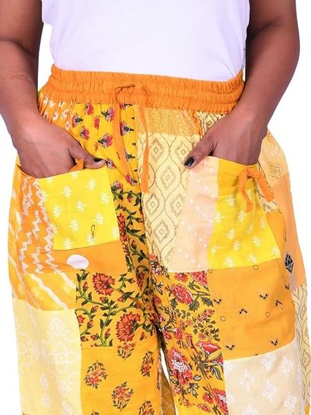 Handmade Patch Work Harem Pant. Boho Hippie Harem Trouser Pant, Bohemian Yoga Pant, Unisex Size Harem Pant, One Size Trouser pant - 6