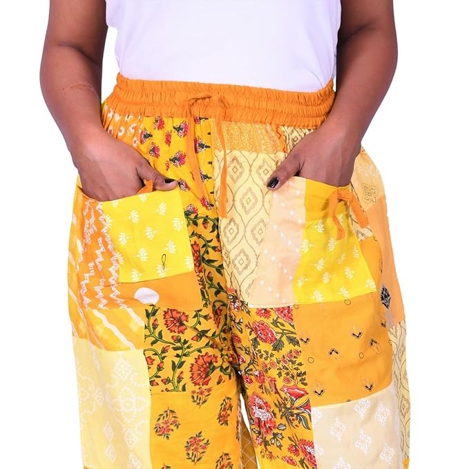 Handmade Patch Work Harem Pant. Boho Hippie Harem Trouser Pant, Bohemian Yoga Pant, Unisex Size Harem Pant, One Size Trouser pant - 6