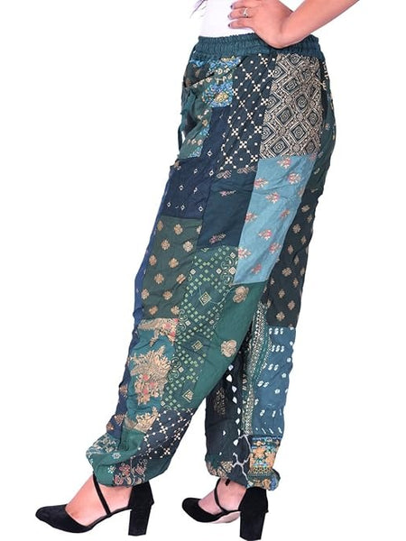 Handmade Patch Work Harem Pant. Boho Hippie Harem Trouser Pant, Bohemian Yoga Pant, Unisex Size Harem Pant, One Size Trouser pant - 3