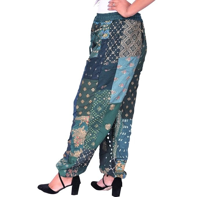 Handmade Patch Work Harem Pant. Boho Hippie Harem Trouser Pant, Bohemian Yoga Pant, Unisex Size Harem Pant, One Size Trouser pant - 3