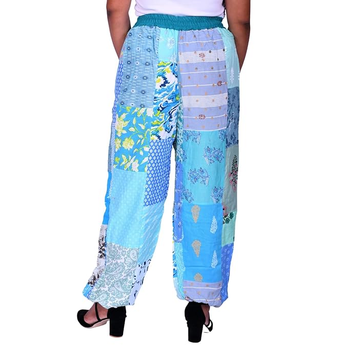Handmade Patch Work Harem Pant. Boho Hippie Harem Trouser Pant, Bohemian Yoga Pant, Unisex Size Harem Pant, One Size Trouser pant