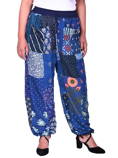 Handmade Patch Work Harem Pant. Boho Hippie Harem Trouser Pant, Bohemian Yoga Pant, Unisex Size Harem Pant, One Size Trouser pant - 5