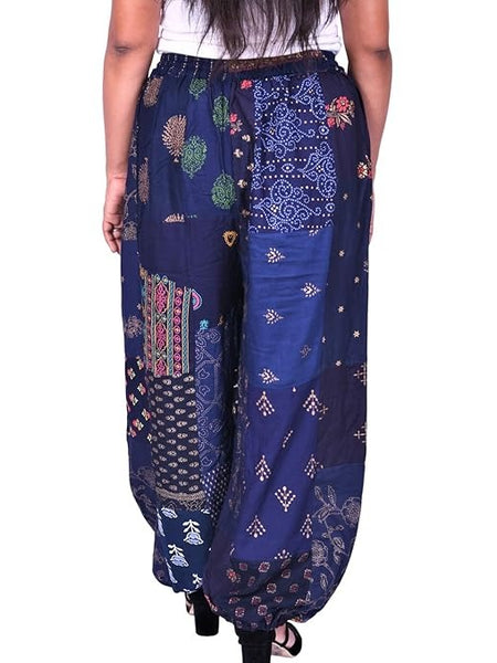 Handmade Patch Work Harem Pant. Boho Hippie Harem Trouser Pant, Bohemian Yoga Pant, Unisex Size Harem Pant, One Size Trouser pant - 2