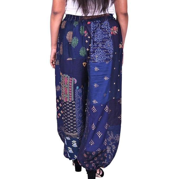 Handmade Patch Work Harem Pant. Boho Hippie Harem Trouser Pant, Bohemian Yoga Pant, Unisex Size Harem Pant, One Size Trouser pant - 2