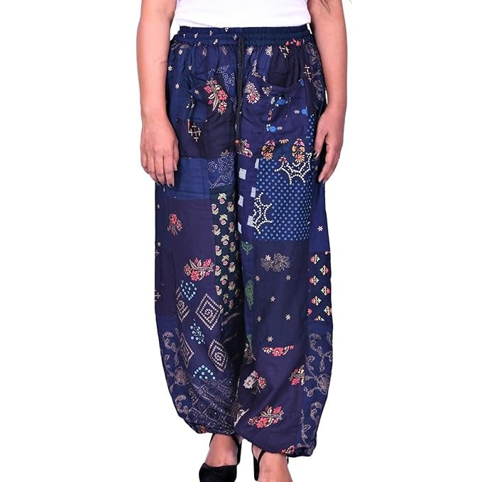 Handmade Patch Work Harem Pant. Boho Hippie Harem Trouser Pant, Bohemian Yoga Pant, Unisex Size Harem Pant, One Size Trouser pant - 2