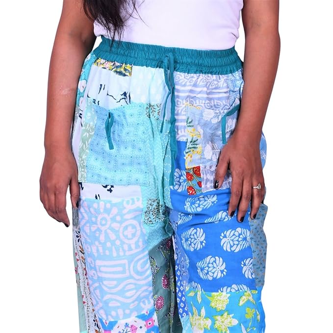 Handmade Patch Work Harem Pant. Boho Hippie Harem Trouser Pant, Bohemian Yoga Pant, Unisex Size Harem Pant, One Size Trouser pant