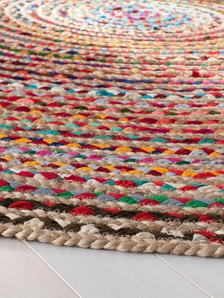 Natural Handcrafted Braided Jute Rug Rustic, Durable & Anti-Skid Carpet for Home Decor by The Home Talk - 5