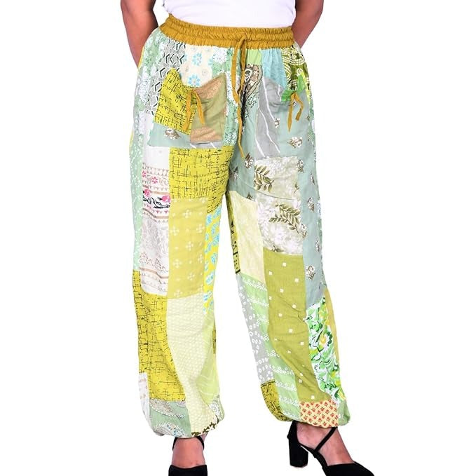 Handmade Patch Work Harem Pant. Boho Hippie Harem Trouser Pant, Bohemian Yoga Pant, Unisex Size Harem Pant, One Size Trouser pant - 7