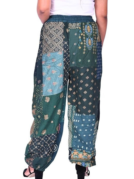 Handmade Patch Work Harem Pant. Boho Hippie Harem Trouser Pant, Bohemian Yoga Pant, Unisex Size Harem Pant, One Size Trouser pant - 3