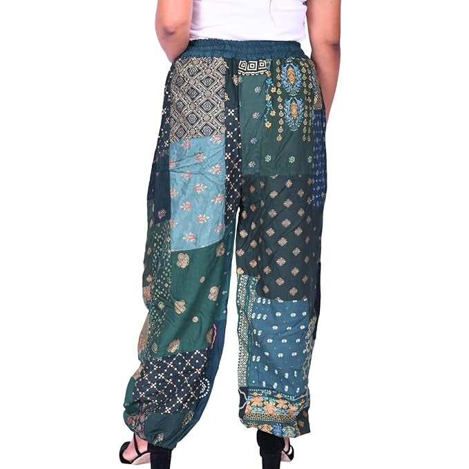 Handmade Patch Work Harem Pant. Boho Hippie Harem Trouser Pant, Bohemian Yoga Pant, Unisex Size Harem Pant, One Size Trouser pant - 3