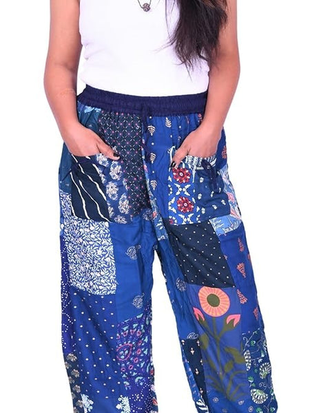 Handmade Patch Work Harem Pant. Boho Hippie Harem Trouser Pant, Bohemian Yoga Pant, Unisex Size Harem Pant, One Size Trouser pant - 5
