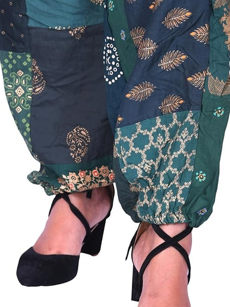 Handmade Patch Work Harem Pant. Boho Hippie Harem Trouser Pant, Bohemian Yoga Pant, Unisex Size Harem Pant, One Size Trouser pant - 3