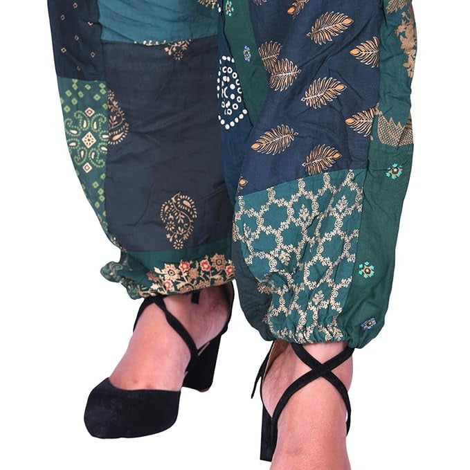 Handmade Patch Work Harem Pant. Boho Hippie Harem Trouser Pant, Bohemian Yoga Pant, Unisex Size Harem Pant, One Size Trouser pant - 3