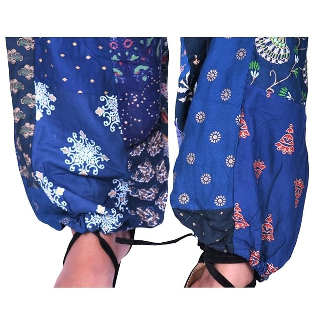 Handmade Patch Work Harem Pant. Boho Hippie Harem Trouser Pant, Bohemian Yoga Pant, Unisex Size Harem Pant, One Size Trouser pant - 5