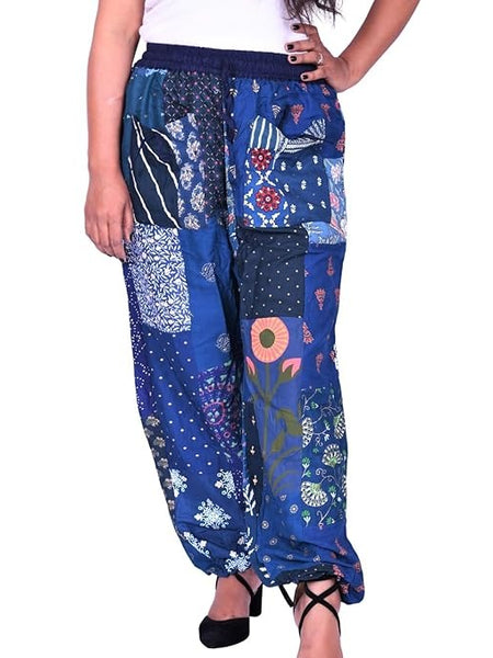 Handmade Patch Work Harem Pant. Boho Hippie Harem Trouser Pant, Bohemian Yoga Pant, Unisex Size Harem Pant, One Size Trouser pant - 5