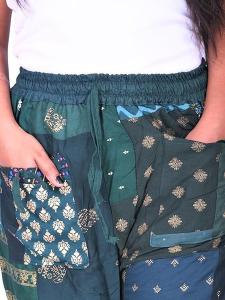 Handmade Patch Work Harem Pant. Boho Hippie Harem Trouser Pant, Bohemian Yoga Pant, Unisex Size Harem Pant, One Size Trouser pant - 3