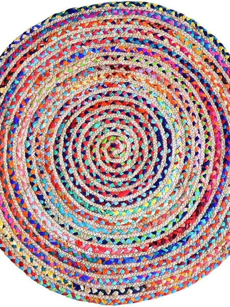 Natural Handcrafted Braided Jute Rug Rustic, Durable & Anti-Skid Carpet for Home Decor by The Home Talk - 5