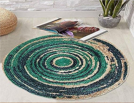 Natural Handcrafted Braided Jute Rug Rustic, Durable & Anti-Skid Carpet for Home Decor by The Home Talk - 3