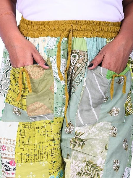 Handmade Patch Work Harem Pant. Boho Hippie Harem Trouser Pant, Bohemian Yoga Pant, Unisex Size Harem Pant, One Size Trouser pant - 7