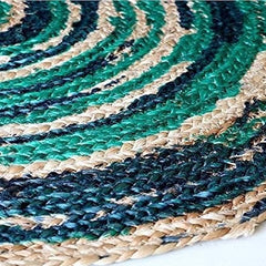 Natural Handcrafted Braided Jute Rug Rustic, Durable & Anti-Skid Carpet for Home Decor by The Home Talk - 3