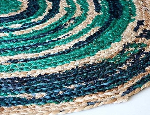 Natural Handcrafted Braided Jute Rug Rustic, Durable & Anti-Skid Carpet for Home Decor by The Home Talk - 3