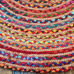 Natural Handcrafted Braided Jute Rug Rustic, Durable & Anti-Skid Carpet for Home Decor by The Home Talk - 4