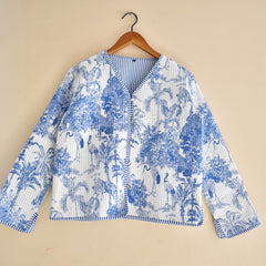 Cotton Handcrafted Kantha Jacket Print Patchwork Women's Quilted Reversible Coat, Kimono Indian Hand Block Printed Vintage