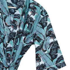 Floral Print Cotton Kimono Bath Robe